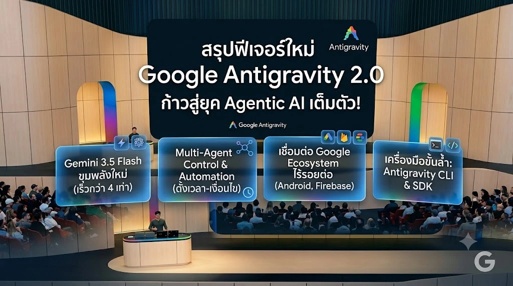 ก้าวสู่ยุค Agentic AI เต็มตัว! สรุปฟีเจอร์ใหม่ Google Antigravity 2.0